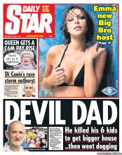 Daily Star () Newspaper Front Page for 3 April 2013