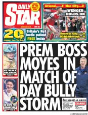 Daily Star () Newspaper Front Page for 3 April 2017