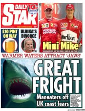 Daily Star () Newspaper Front Page for 3 April 2019