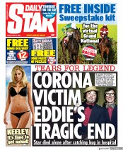 Daily Star () Newspaper Front Page for 3 April 2020