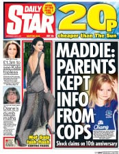 Daily Star () Newspaper Front Page for 3 May 2017