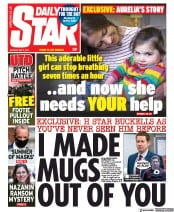 Daily Star () Newspaper Front Page for 3 May 2021