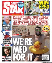 Daily Star () Newspaper Front Page for 3 May 2022