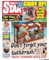 Daily Star () Newspaper Front Page for 3 June 2020