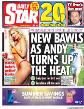 Daily Star () Newspaper Front Page for 3 July 2017