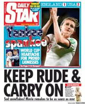 Daily Star () Newspaper Front Page for 3 July 2019