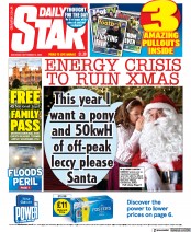 Daily Star () Newspaper Front Page for 3 September 2022