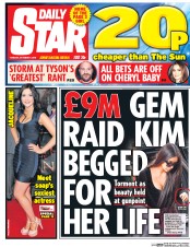 Daily Star () Newspaper Front Page for 4 October 2016