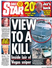 Daily Star () Newspaper Front Page for 4 October 2017