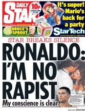 Daily Star () Newspaper Front Page for 4 October 2018