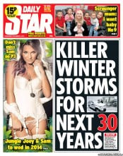 Daily Star () Newspaper Front Page for 4 December 2013
