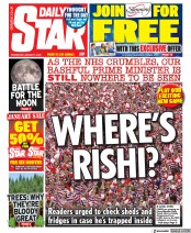 Daily Star () Newspaper Front Page for 4 January 2023
