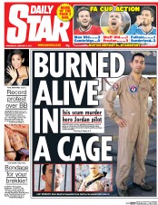 Daily Star () Newspaper Front Page for 4 February 2015