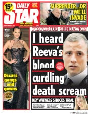 Daily Star () Newspaper Front Page for 4 March 2014