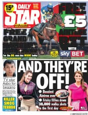 Daily Star () Newspaper Front Page for 4 April 2014