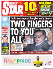 Daily Star () Newspaper Front Page for 4 May 2018