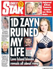 Daily Star () Newspaper Front Page for 4 June 2015