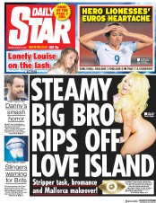 Daily Star () Newspaper Front Page for 4 August 2017