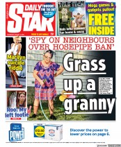 Daily Star () Newspaper Front Page for 4 August 2022