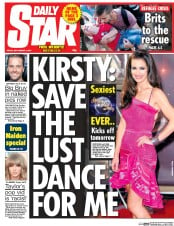 Daily Star () Newspaper Front Page for 4 September 2015