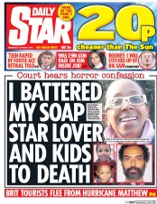 Daily Star () Newspaper Front Page for 5 October 2016