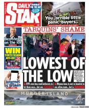 Daily Star () Newspaper Front Page for 5 October 2021