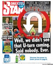 Daily Star () Newspaper Front Page for 5 November 2021