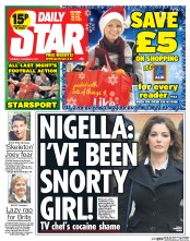 Daily Star () Newspaper Front Page for 5 December 2013