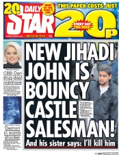 Daily Star () Newspaper Front Page for 5 January 2016