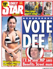 Daily Star () Newspaper Front Page for 5 February 2014