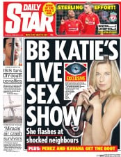 Daily Star () Newspaper Front Page for 5 February 2015