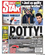 Daily Star () Newspaper Front Page for 5 February 2020