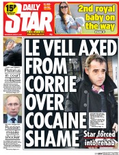 Daily Star () Newspaper Front Page for 5 March 2014