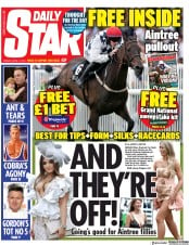 Daily Star () Newspaper Front Page for 5 April 2019