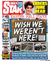 Daily Star () Newspaper Front Page for 5 April 2022