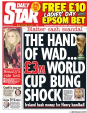 Daily Star () Newspaper Front Page for 5 June 2015