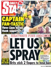 Daily Star () Newspaper Front Page for 5 July 2018