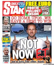 Daily Star () Newspaper Front Page for 5 July 2021