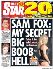 Daily Star () Newspaper Front Page for 5 August 2016