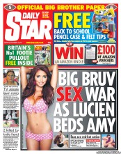 Daily Star () Newspaper Front Page for 5 September 2011