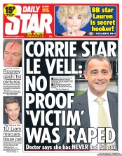 Daily Star () Newspaper Front Page for 5 September 2013