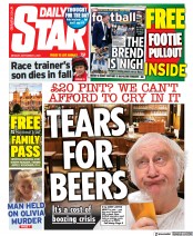 Daily Star () Newspaper Front Page for 5 September 2022