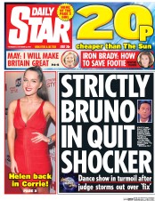 Daily Star () Newspaper Front Page for 6 October 2016