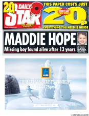 Daily Star () Newspaper Front Page for 6 November 2015