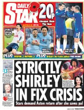 Daily Star () Newspaper Front Page for 6 November 2017