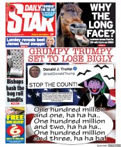 Daily Star () Newspaper Front Page for 6 November 2020