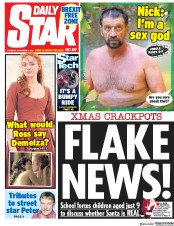 Daily Star () Newspaper Front Page for 6 December 2018
