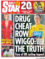 Daily Star () Newspaper Front Page for 6 March 2018
