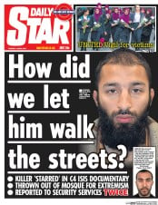 Daily Star () Newspaper Front Page for 6 June 2017