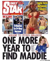 Daily Star () Newspaper Front Page for 6 June 2019